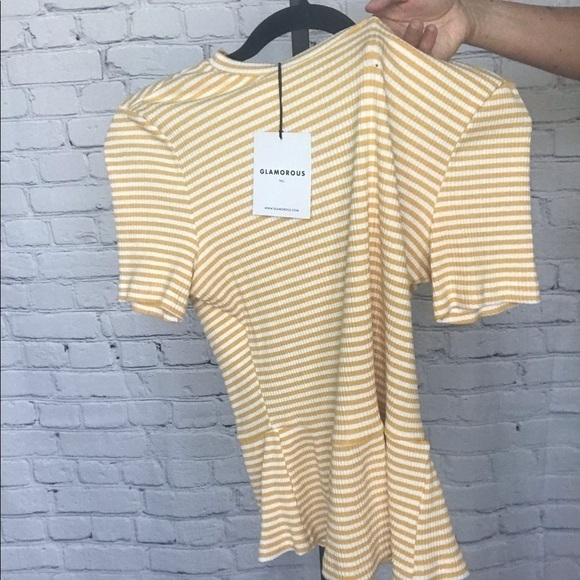 Glamorous Tall Ripped Knit Peplum Blouse - Picture 4 of 7